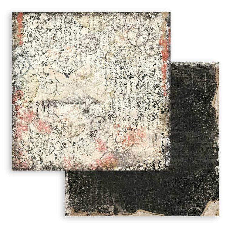 Block de cartulinas ''Fondos Sir Vagabond in Japan'' de 20.3x20.3cm
