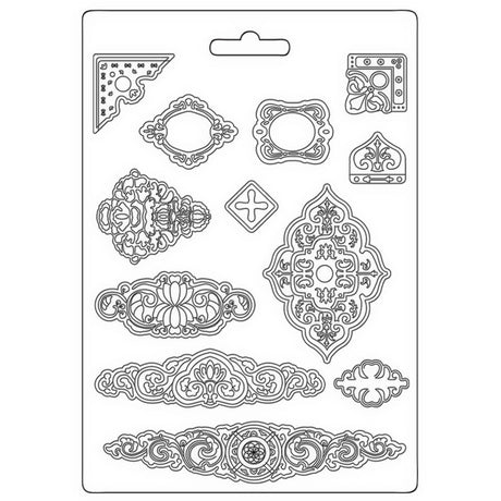 Molde Flexible A4 Platos de biblioteca vintage