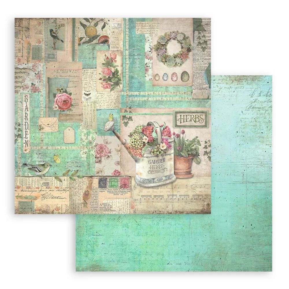Block de cartulinas "Garden" 20.3x20.3 cm (vista 2)
