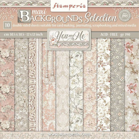 Block de cartulinas "Fondos You and Me" de 30.5x30.5cm
