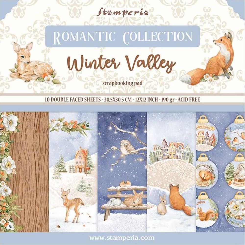 Block de cartulinas "Winter Valley” de 30.5x30.5 cm