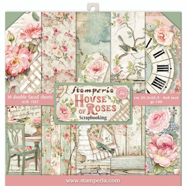 Block de cartulinas "House of Roses” de 20.3x20.3 cm
