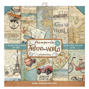 Block de cartulinas " Around The World” de 20.3x20.3 cm