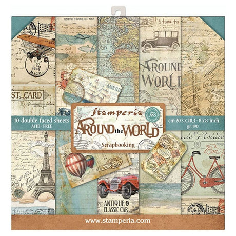 Block de cartulinas " Around The World” de 20.3x20.3 cm