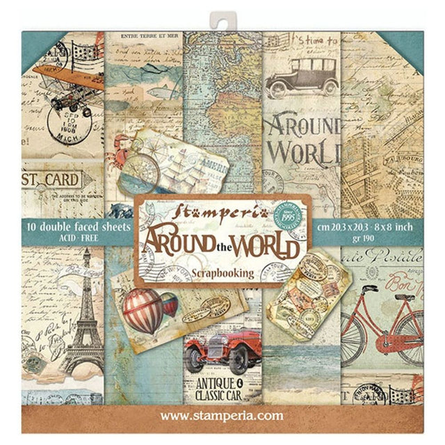 Block de cartulinas " Around The World” de 20.3x20.3 cm