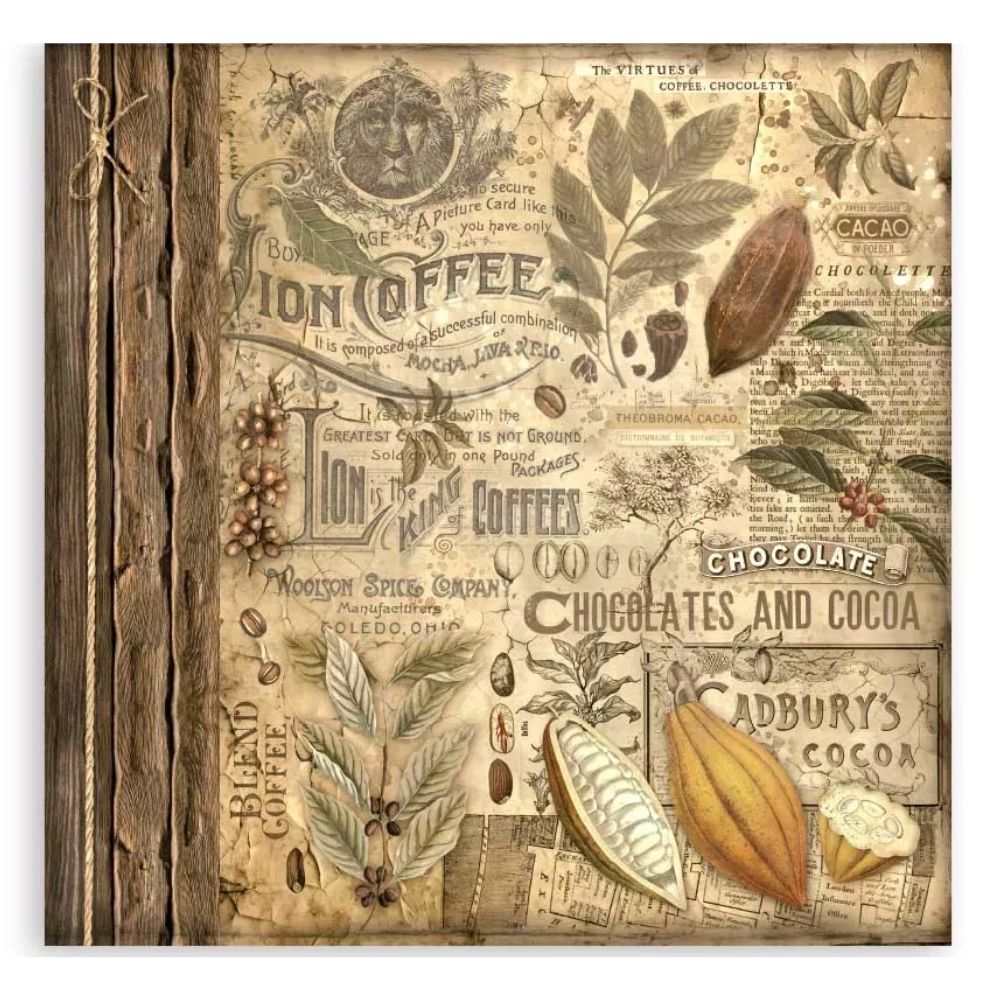 Block de cartulinas "Coffee and Chocolate" 20.3x20.3 cm - 22Hj