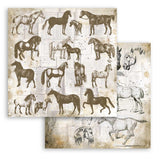Block de cartulinas "Romantic Horses” de 30.5x30.5 cm (vista 2)