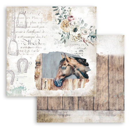 Block de cartulinas "Romantic Horses” de 30.5x30.5 cm (vista 3)