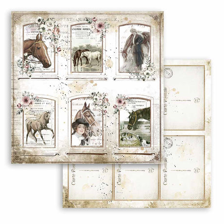 Block de cartulinas "Romantic Horses” de 30.5x30.5 cm (vista 4)