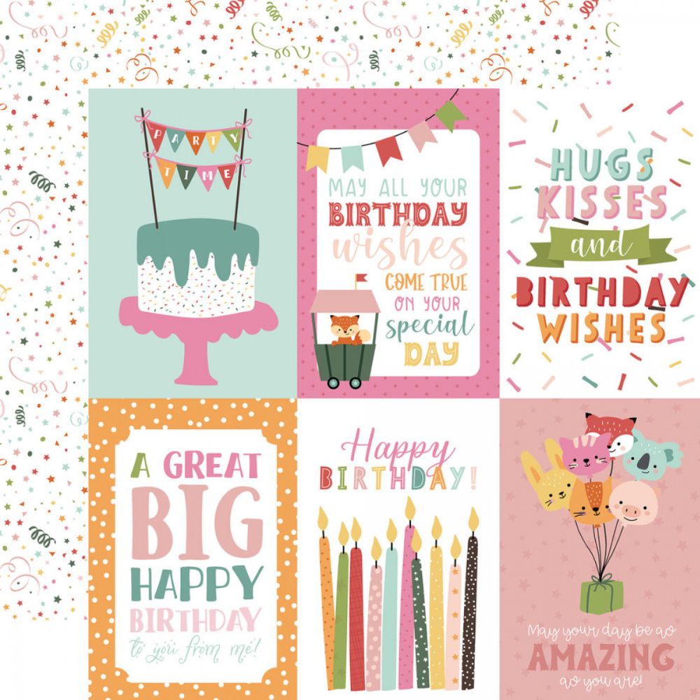 Pack de Cartulinas A Birthday Wish Girl 30.48x30.48cm