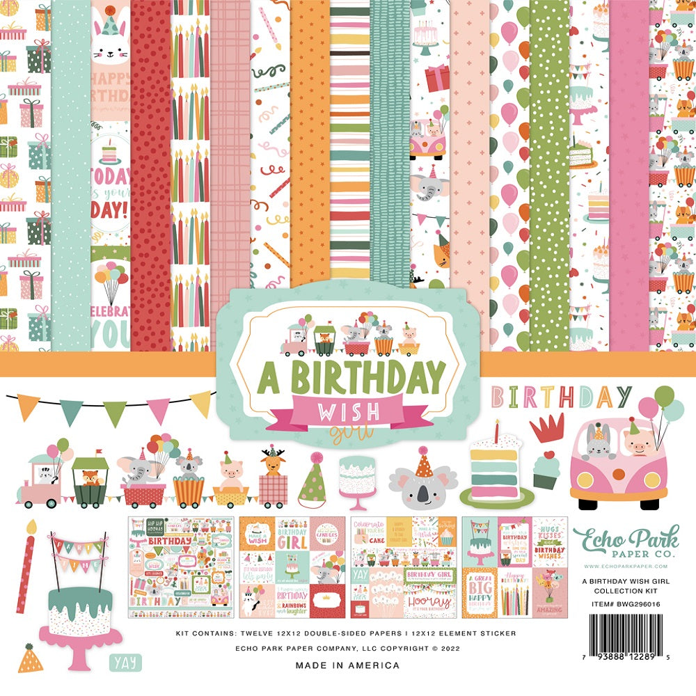 Pack de Cartulinas A Birthday Wish Girl 30.48x30.48cm