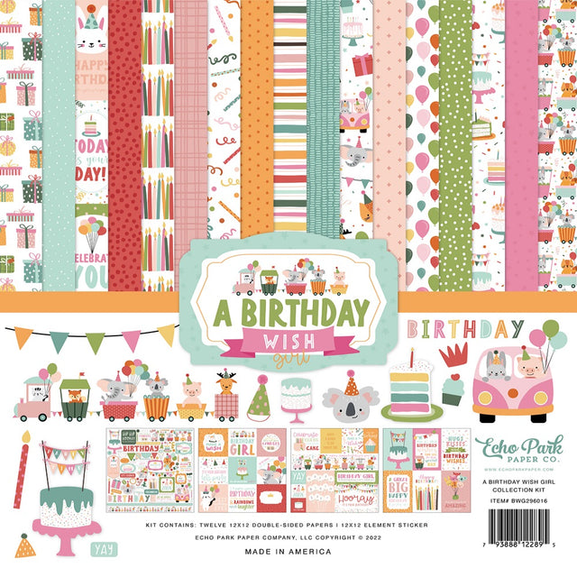 Pack de Cartulinas A Birthday Wish Girl 30.48x30.48cm