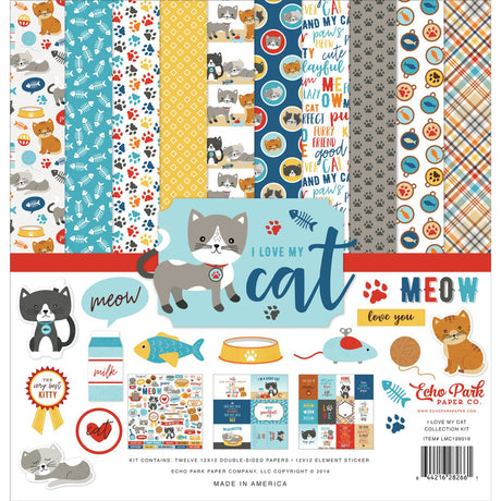 Pack de Cartulinas I Love My Cat 30.48x30.48cm
