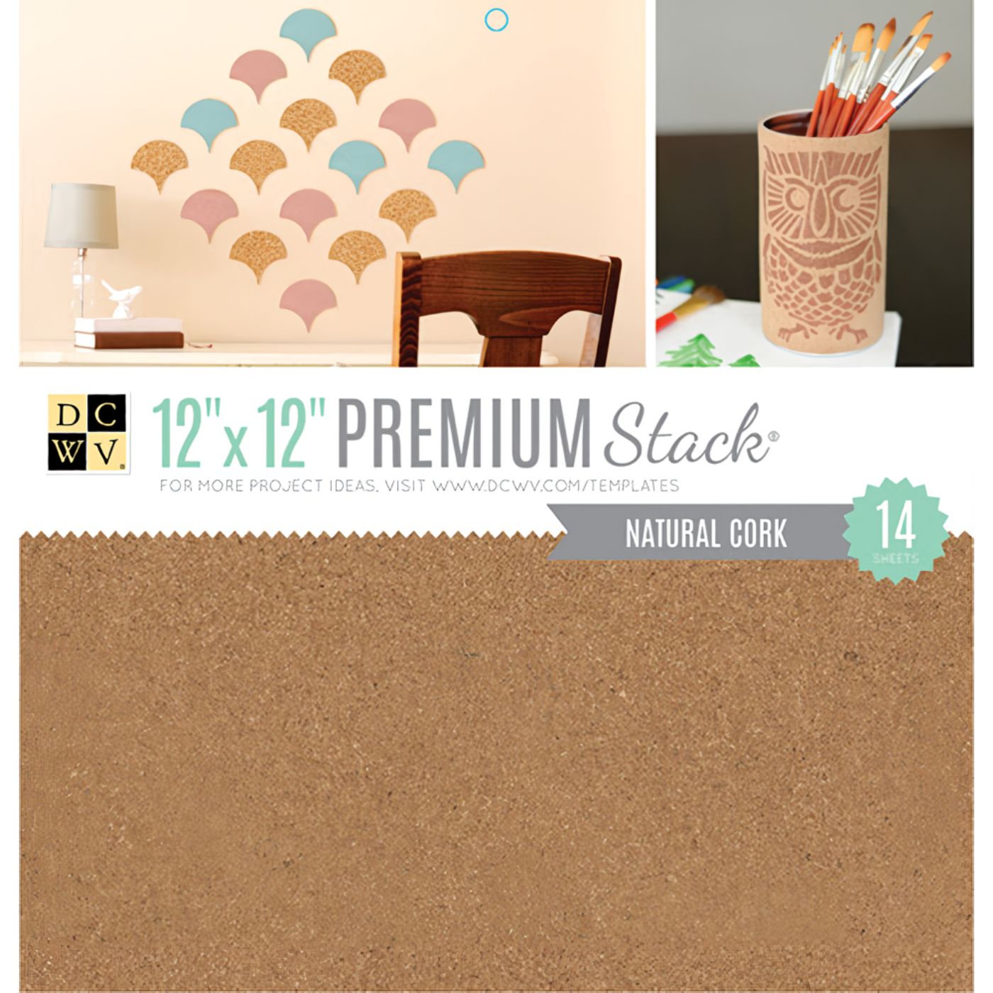 Block Corcho Natural de 30.5x30.5 - 14 Hojas