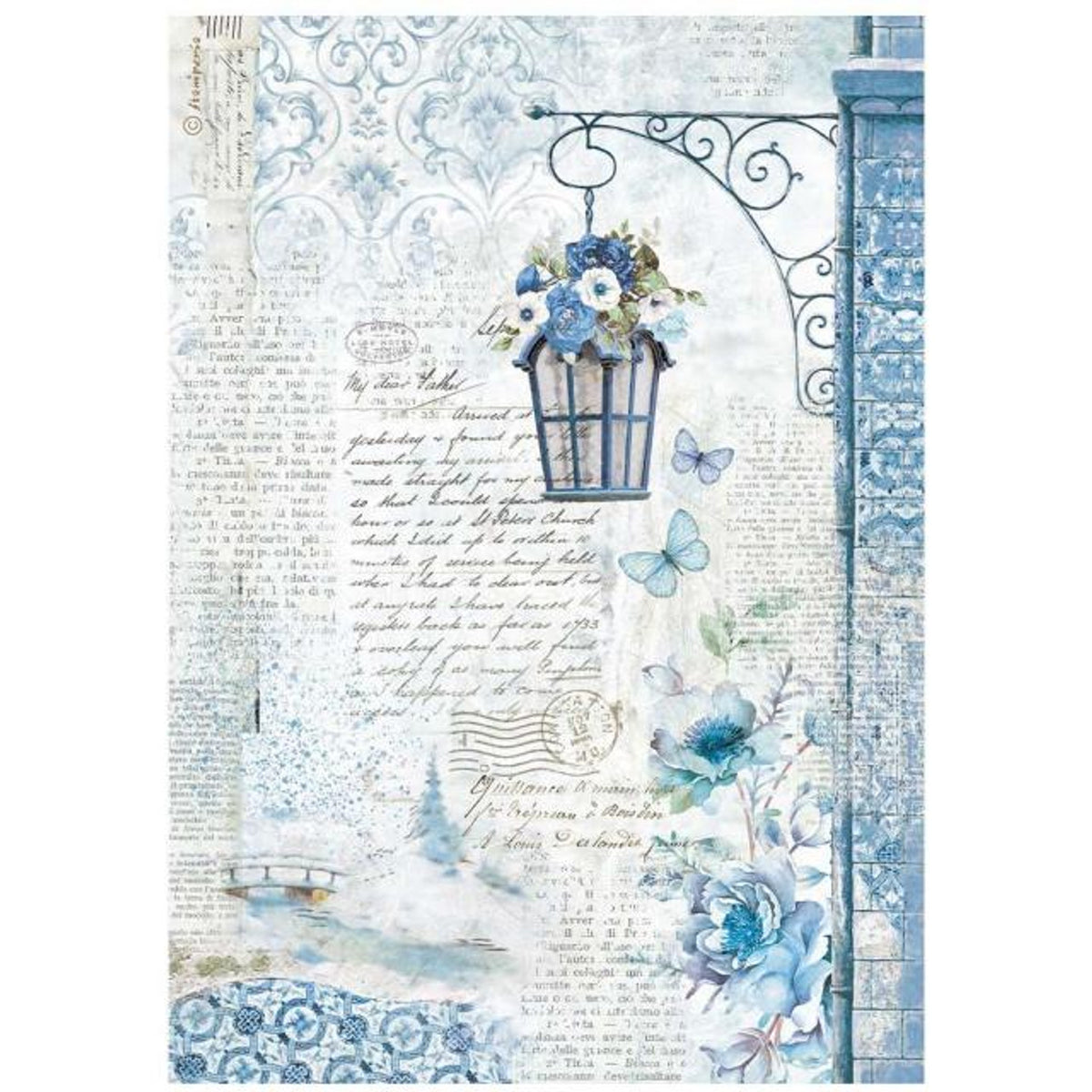 Papel de arroz A4 28gr Blue Land - Lámpara