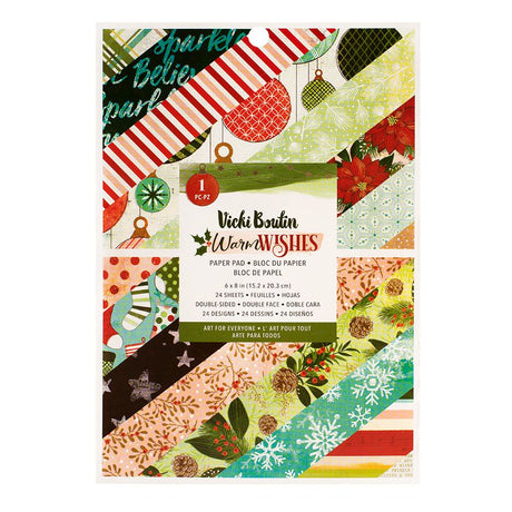 Block de cartulinas "Warm Wishes" de Vicky Boutin 15.2x20.3cm