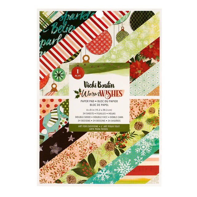 Block de cartulinas "Warm Wishes" de Vicky Boutin 15.2x20.3cm