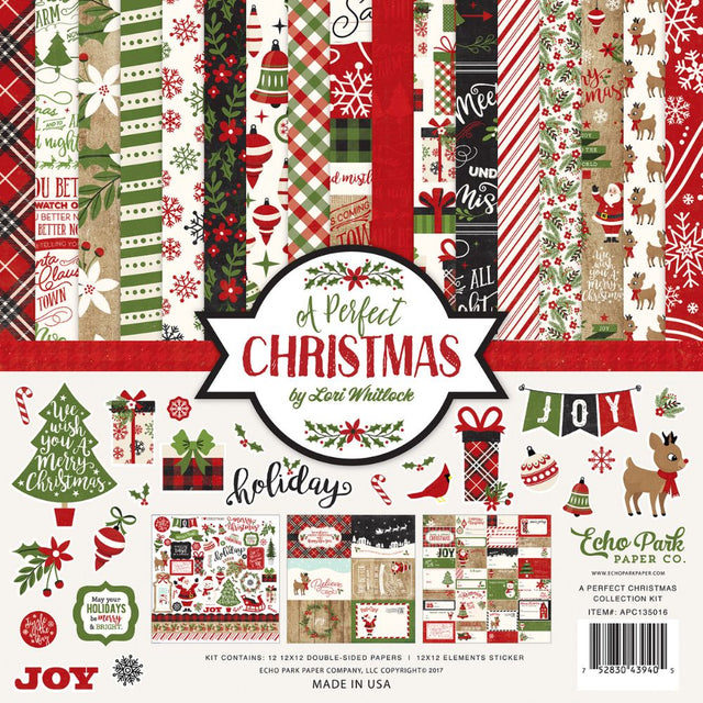 Pack de Cartulinas A Perfect Christmas 30.48x30.48cm