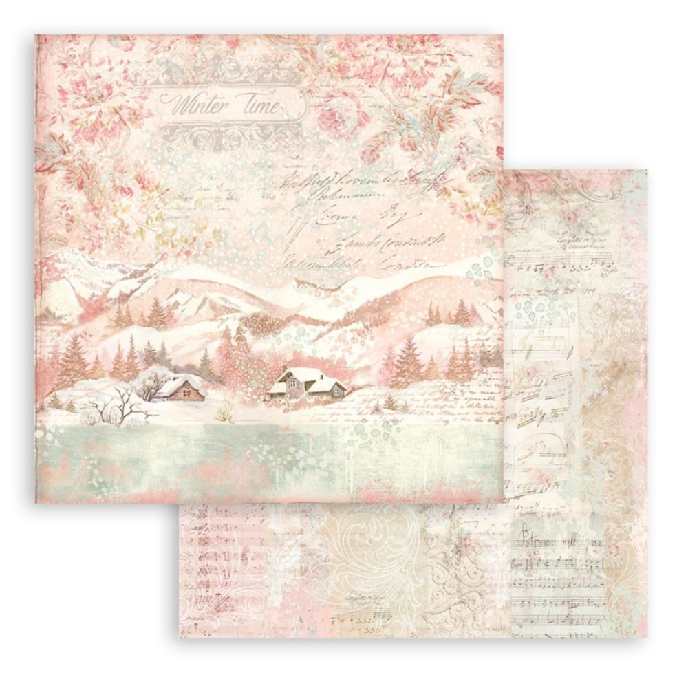 Block de cartulinas "Fondos Sweet Winter” de 30.5x30.5 cm (vista 2)