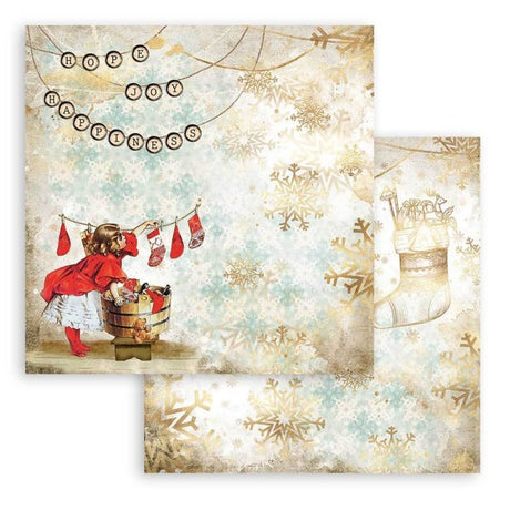 Block de cartulinas "Romantic Christmas” de 20.3x20.3 cm (vista 2)
