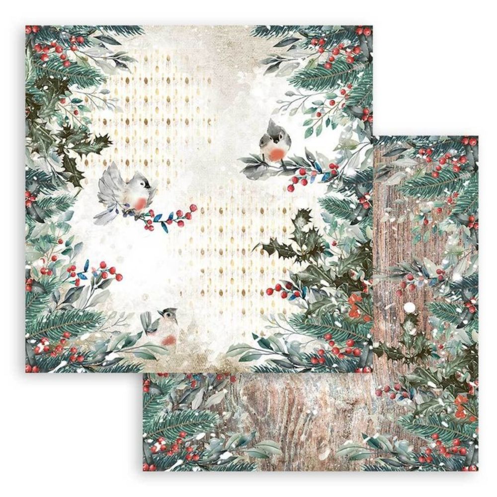 Block de cartulinas "Romantic Christmas” de 20.3x20.3 cm