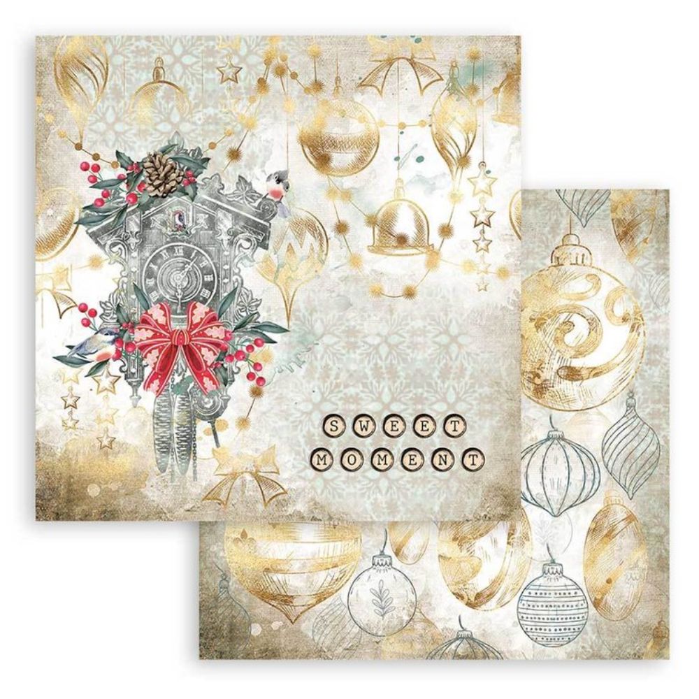 Block de cartulinas "Romantic Christmas” de 20.3x20.3 cm