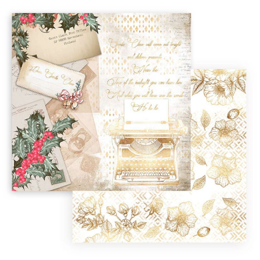 Block de cartulinas "Romantic Christmas” de 20.3x20.3 cm