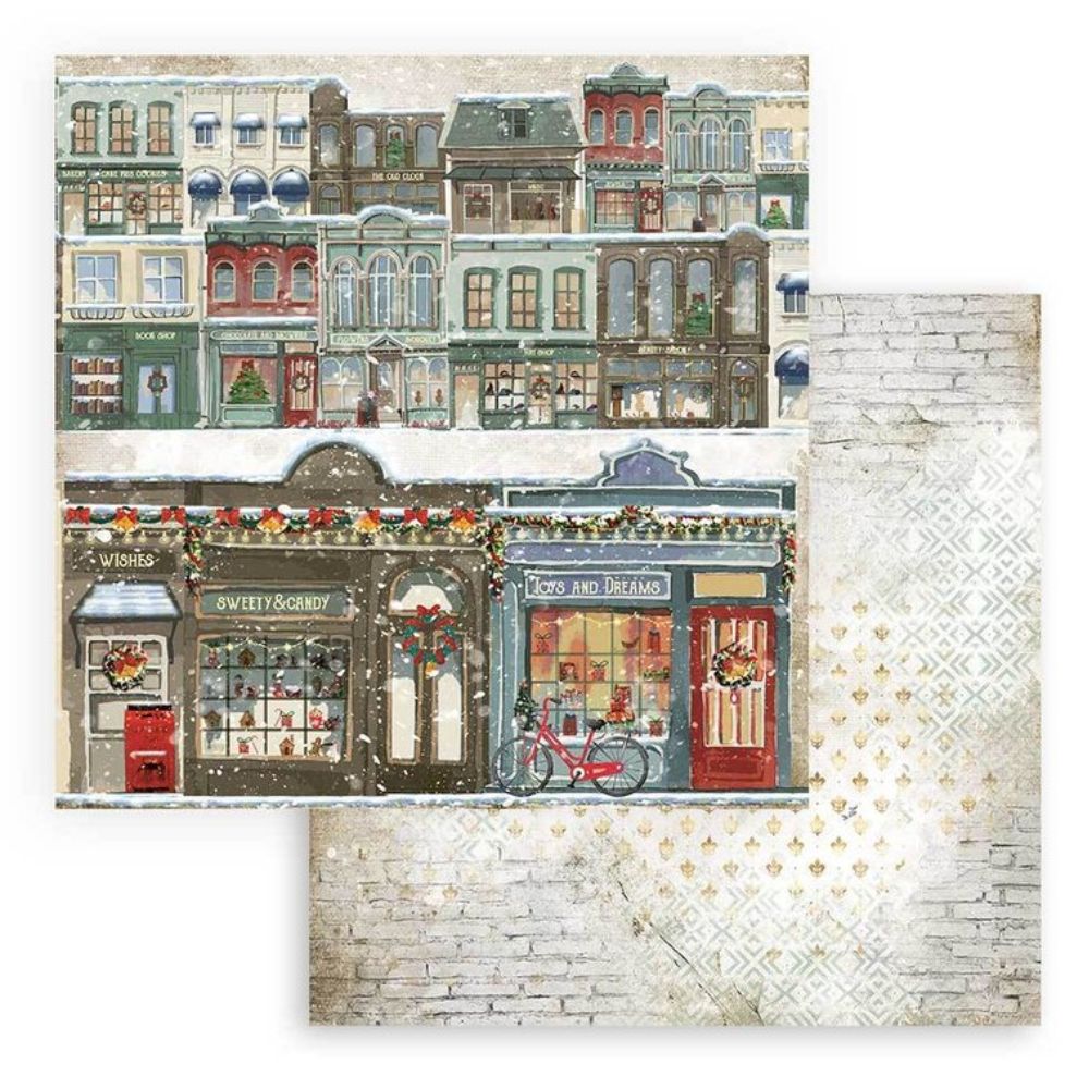 Block de cartulinas "Romantic Christmas” de 20.3x20.3 cm