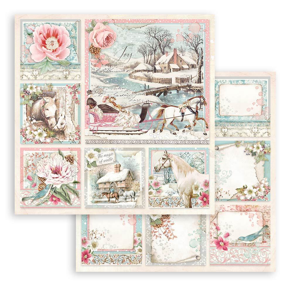 Block de cartulinas "Sweet Winter” de 20.3x20.3 cm