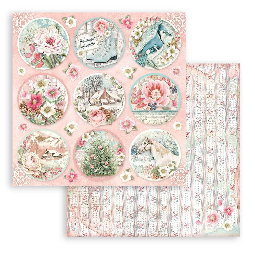 Block de cartulinas "Sweet Winter” de 15.2x15.2 cm