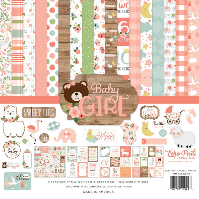 Pack de Cartulinas Baby Girl 30.48x30.48cm