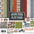 Pack de Cartulinas Work Hard Play Hard 30.48x30.48cm