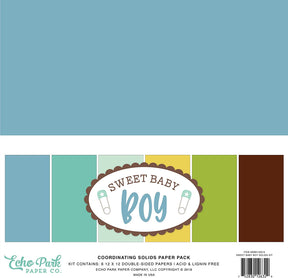 Pack de Cartulinas Colores Solidos Sweet Baby Boy de 30.48x30.48cm