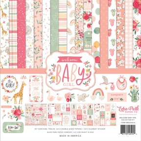 Pack de Cartulinas Welcome Baby Girl 30.48x30.48cm