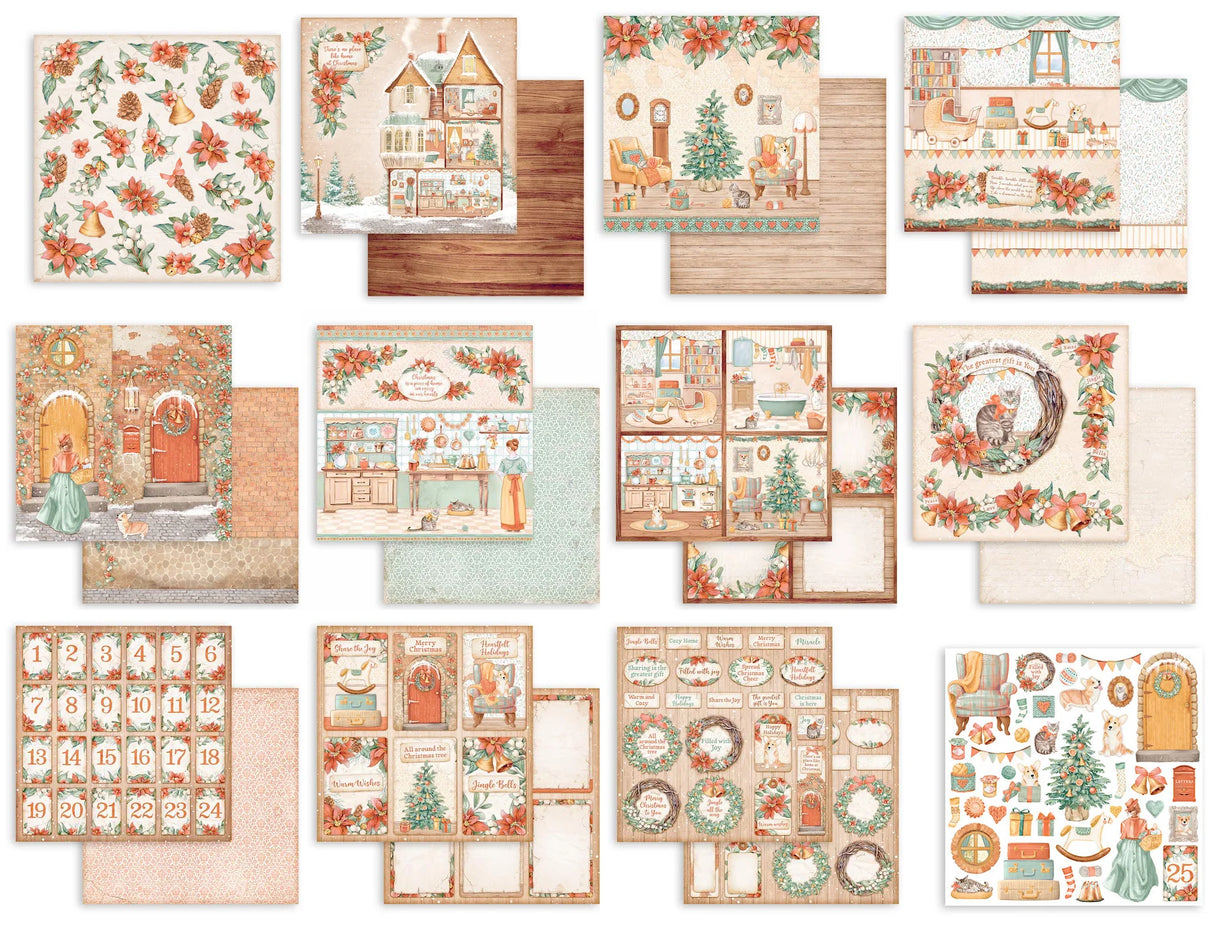 Block de cartulinas ''Romantic All Around Xmas'' de 20.3x20.3cm (vista 2)