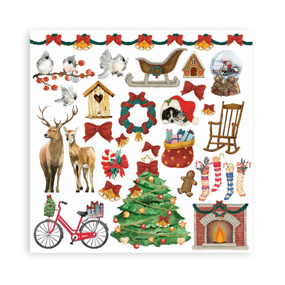 Block de cartulinas "Romantic Christmas” de 20.3x20.3 cm