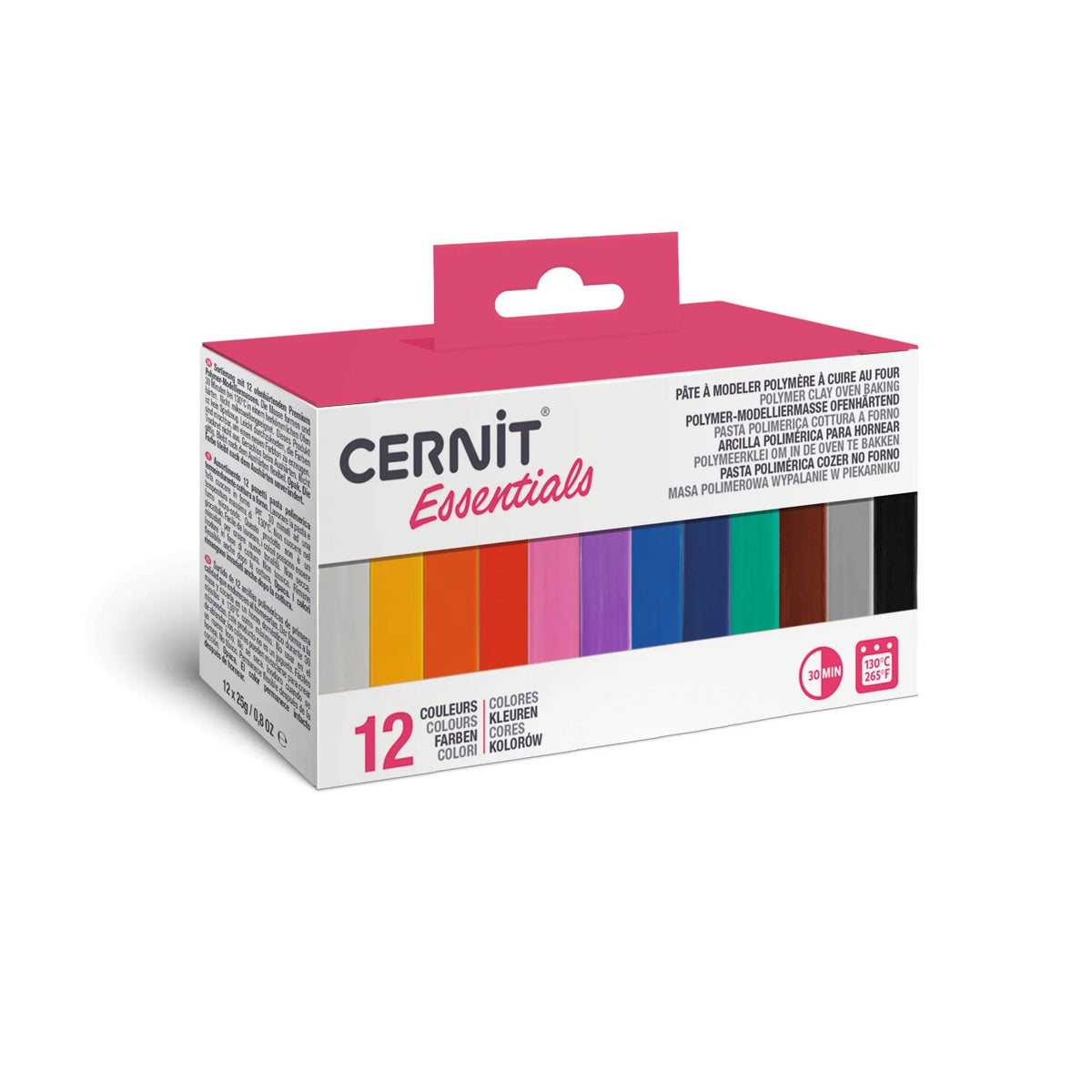 Cernit surtido Essentials – 12 mini barras de arcilla polimérica de 25 g
