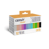 Cernit surtido Pastel – 12 mini barras de arcilla polimérica de 25 g