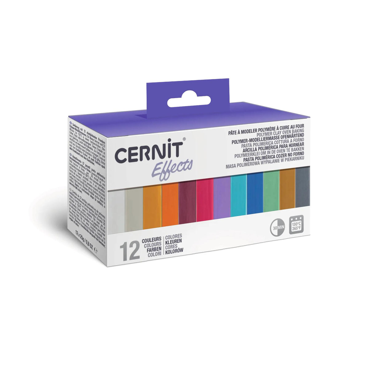 Cernit surtido Effects – 12 mini barras de arcilla polimérica de 25 g