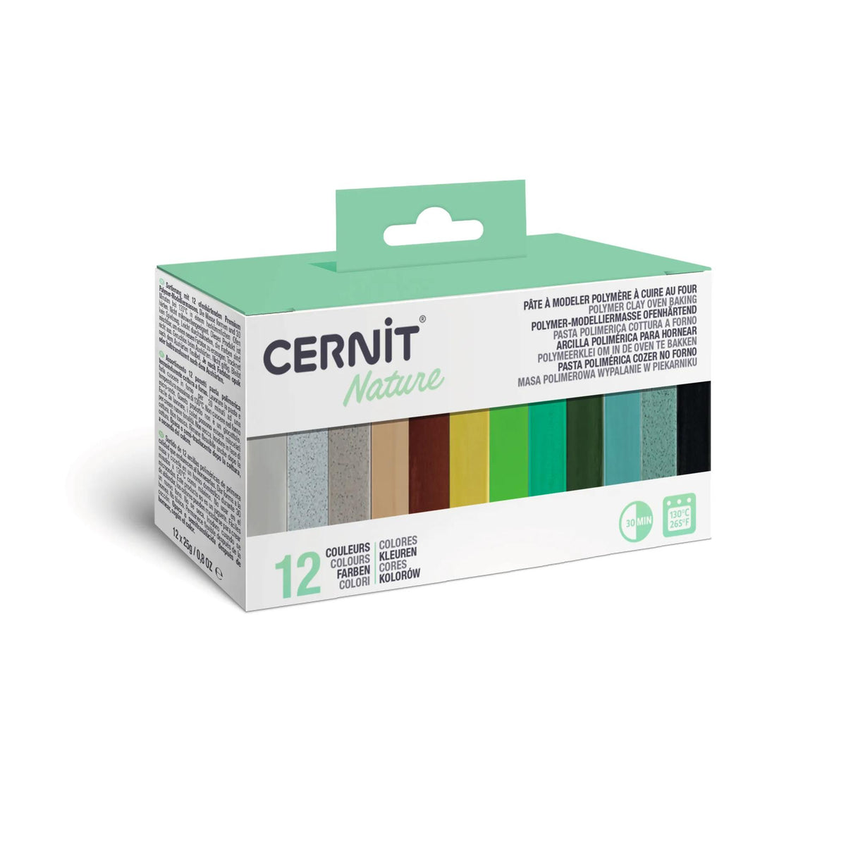 Cernit surtido Nature – 12 mini barras de arcilla polimérica de 25 g