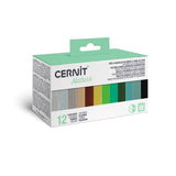 Cernit surtido Nature – 12 mini barras de arcilla polimérica de 25 g