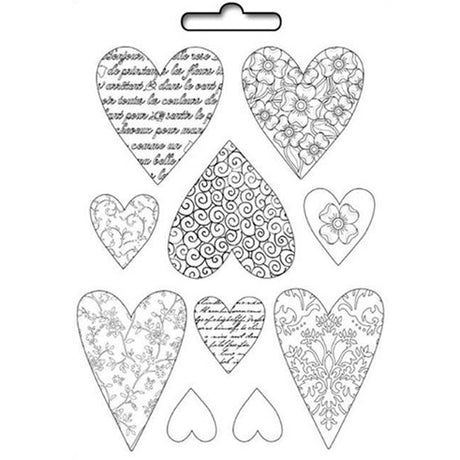 Molde Flexible A4 Corazones