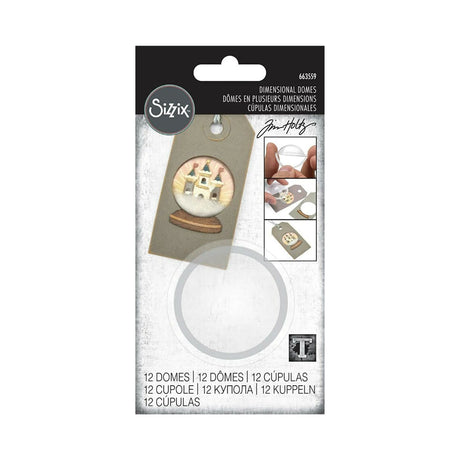 Domos Dimensionales Tim Holtz Círculos 3.81cm - 12 piezas