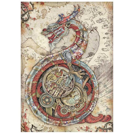 Papel de arroz A4 28gr Sir Vagabond in Japan Mechanical - Dragon