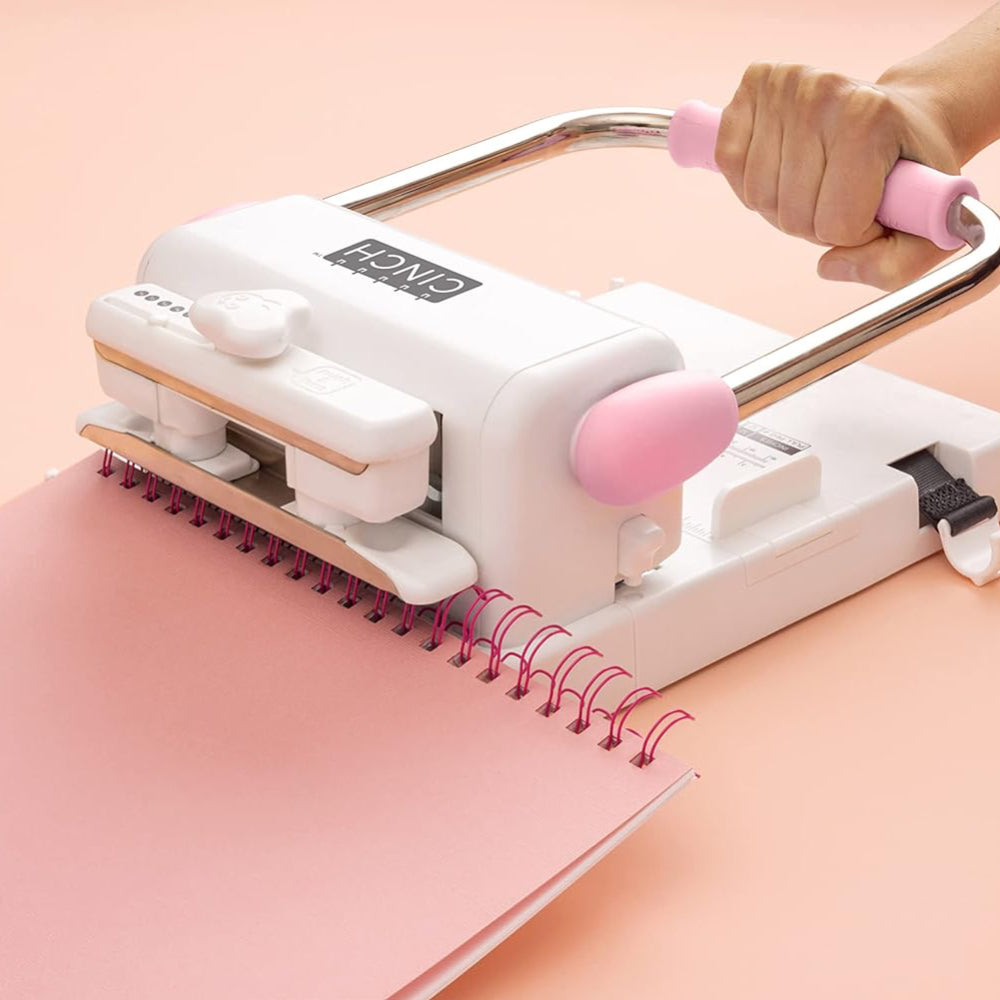 Encuadernadora Cinch: Agujeros cuadrados - Rosado Pastel