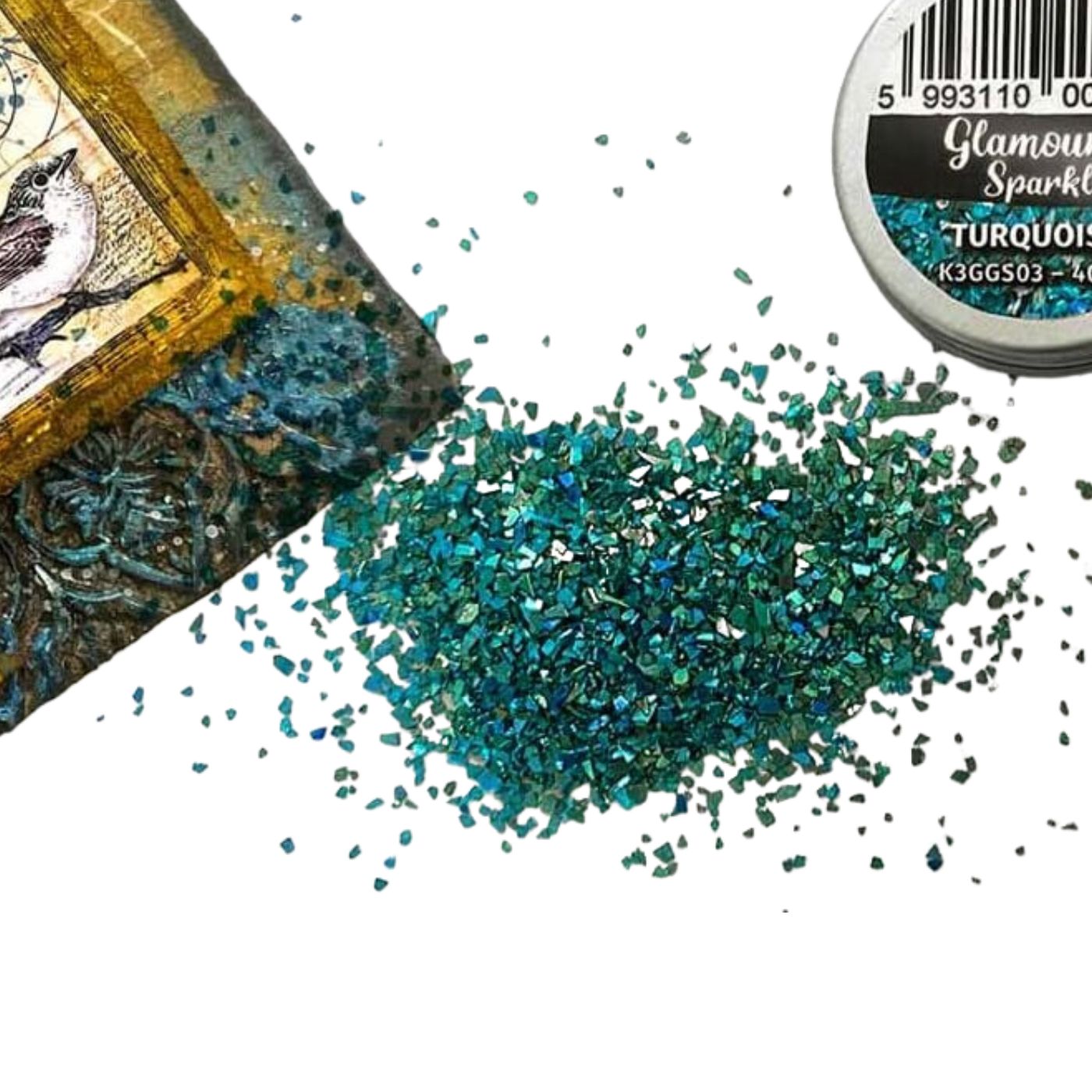 Glamour Sparkles - Escarcha de Vidrio Turquesa 40g