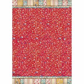 Papel de arroz A4 28gr Patchwork - Fondo rojo