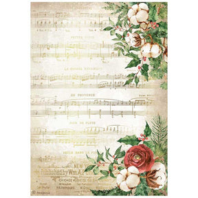 Papel de arroz A4 28gr Romantic Home for the holidays – Música – Navidad