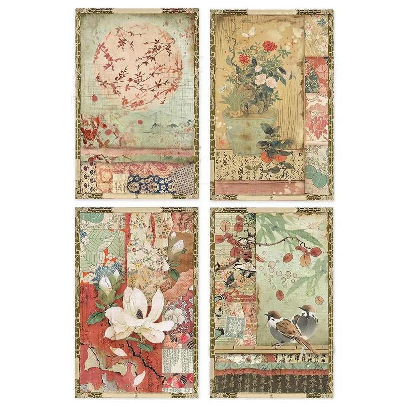 Papel de arroz A4 28gr Jardín Oriental Postales Japonesas