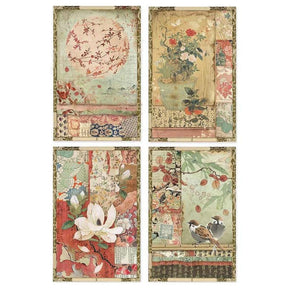 Papel de arroz A4 28gr Jardín Oriental Postales Japonesas